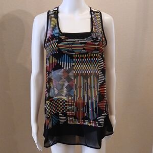 Multicolor Geometric Women's Tank Top